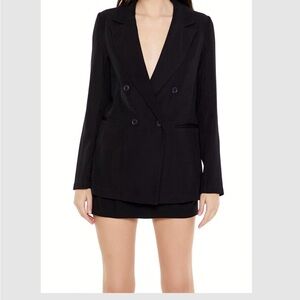 Women's Black Double-Breasted Blazer